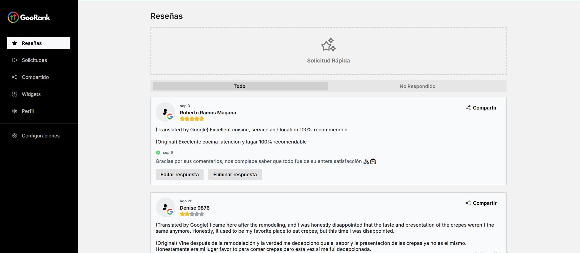 GooRank-gestion de reseñas de google